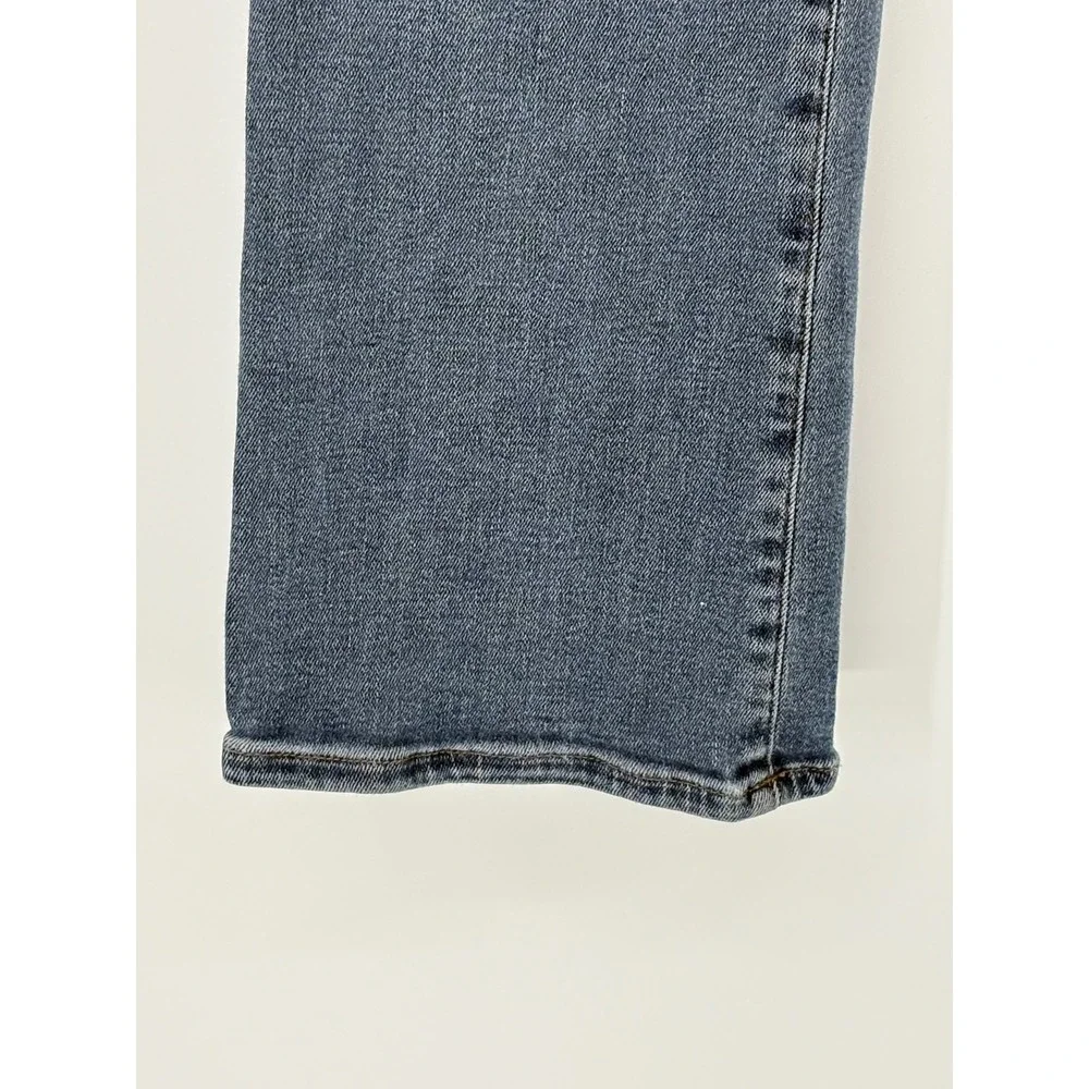 Madewell Mid-Rise Kick Out Jeans Womens 28 Blue Crop Flare Bootcut Denim